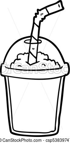 230x470 Line Drawing Of A Iced Smoothie