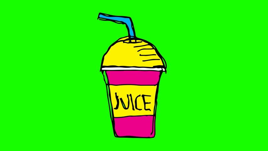 852x480 Smoothie Drawing Stock Video Footage
