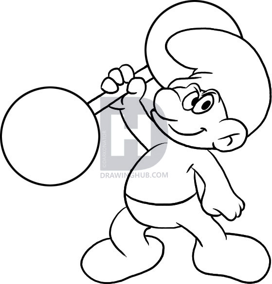559x585 How To Draw Smurfs, Draw A Smurf, Step