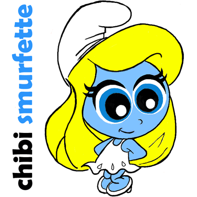 400x400 How To Draw Chibi Smurfette Or Baby Smurfette From The Smurfs