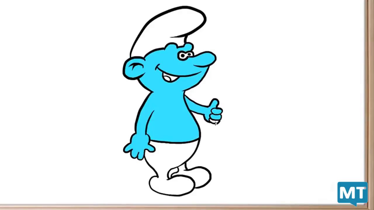 1280x720 How To Draw A Cartoon Smurf Easy Step