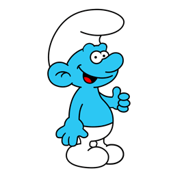 250x250 Smurf Picture Cartoon Drawing Lesson