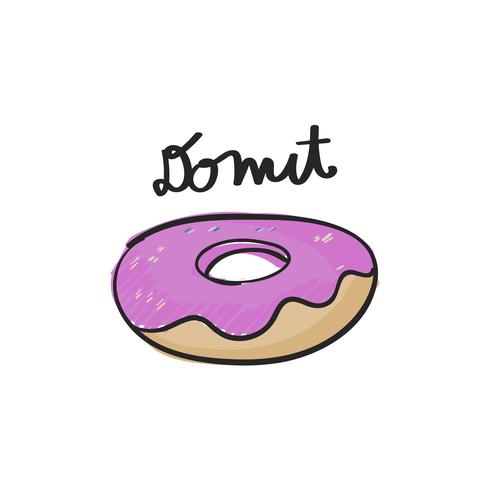 490x490 Illustration Drawing Style Of Donut