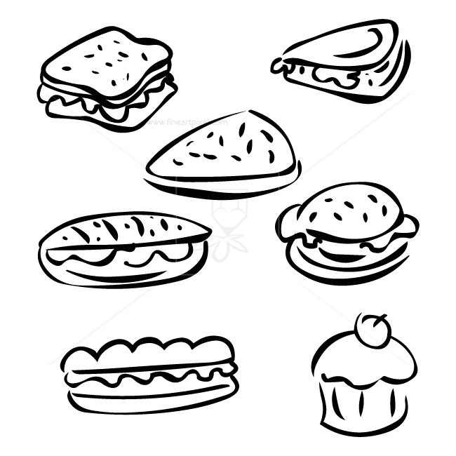 650x650 Snack Icons Illustration Vector Free Vectors, Illustrations