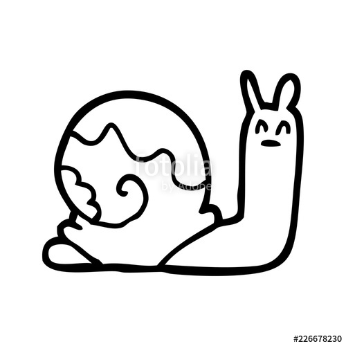 500x500 Line Drawing Cartoon Snail Stock Image And Royalty Free Vector