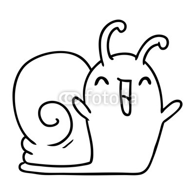400x400 Line Drawing Kawaii Happy Cute Snail Buy Photos Ap Images
