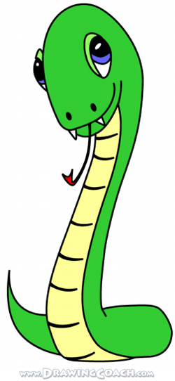 250x542 How To Draw A Cartoon Snake