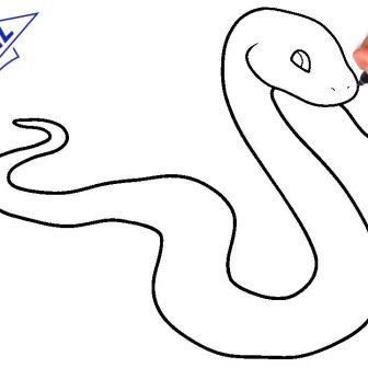 336x336 Cobra Snake Drawing Easy Face Head Outline Art Video I Fertility