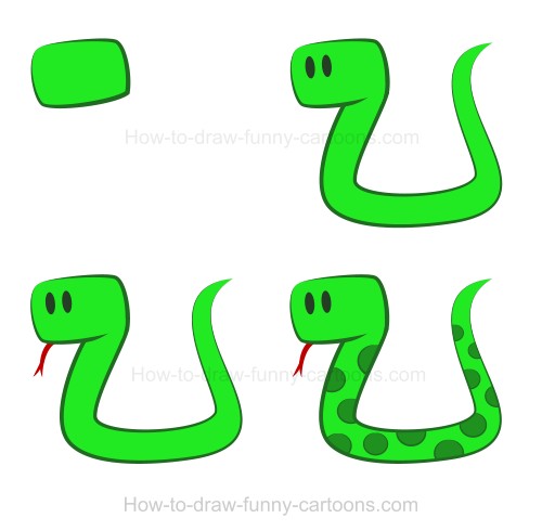500x490 Drawing A Snake