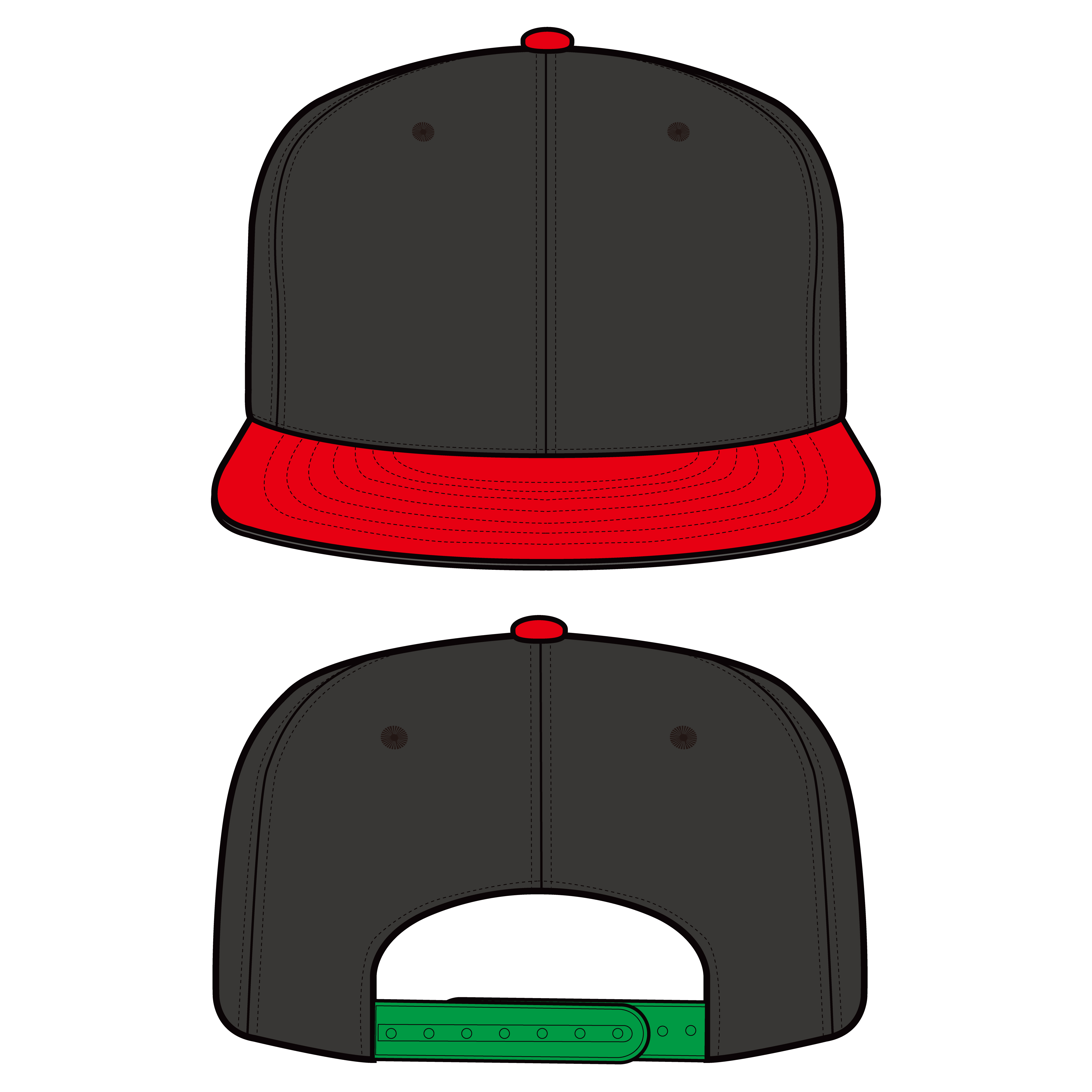 5000x5000 snapback cap fashion flat vector illustration mockup design