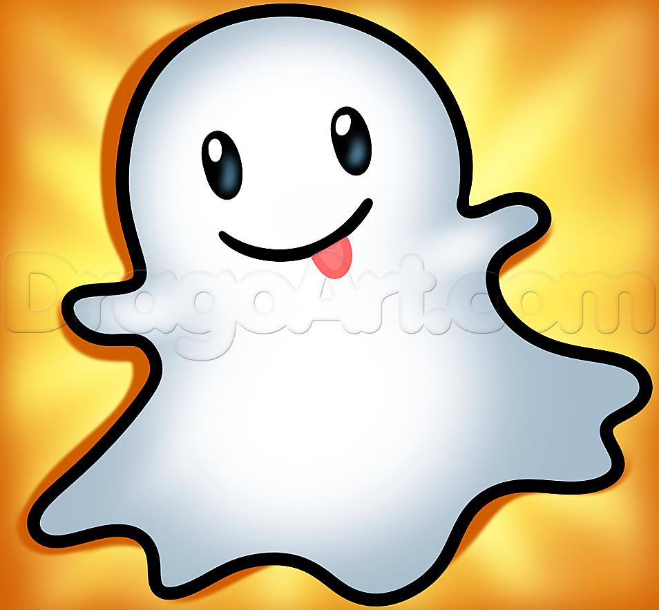 954x883 How To Draw The Snapchat Ghost, Step