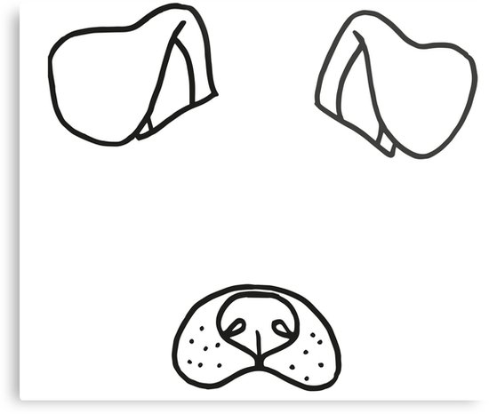 550x466 Snapchat Dog Filter Metal Print