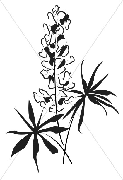 420x612 Cut Stalk Of Purple Snapdragon Church Flower Clipart