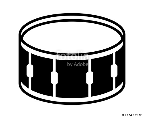 500x409 Snare Drum Or Side Drum Musical Instrument Flat Vector Icon