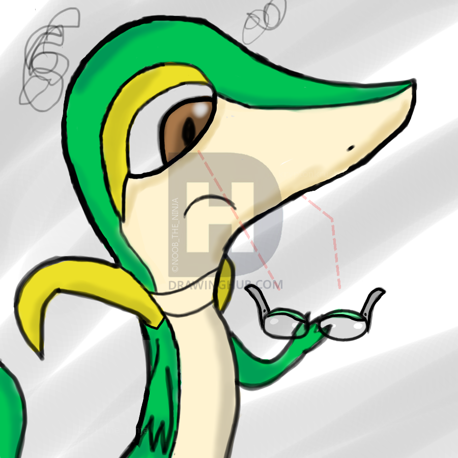 900x900 Snake Eyes Snivy Drawing