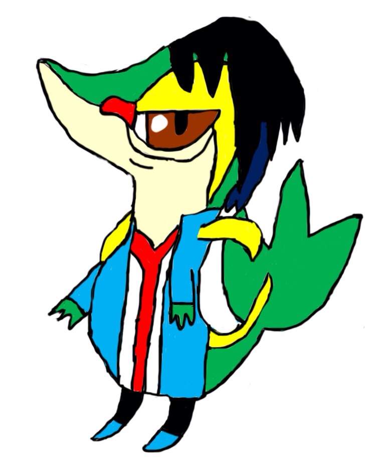 768x934 Cheren And Snivy Fusion Drawing Amino