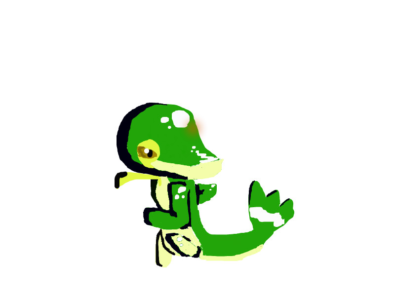 800x600 unfinished snivy a fan art speedpaint drawing