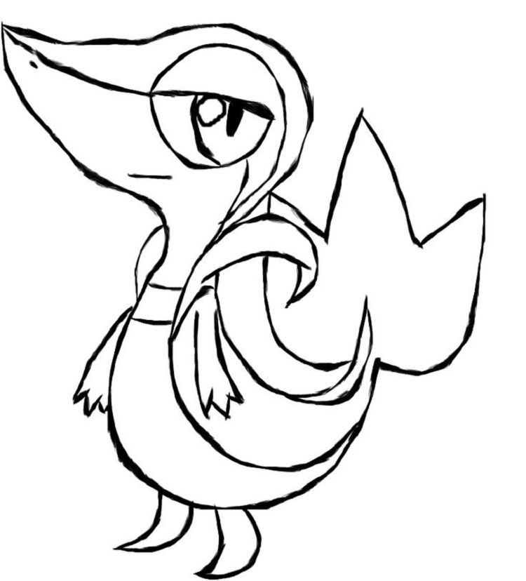 750x828 Pokemon Coloring Pages Snivy Pokemon Coloring Pages
