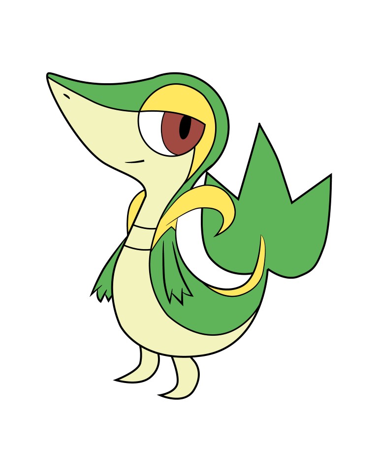 768x914 How To Draw Snivy