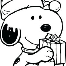 230x230 Snoopy Christmas Coloring Pages