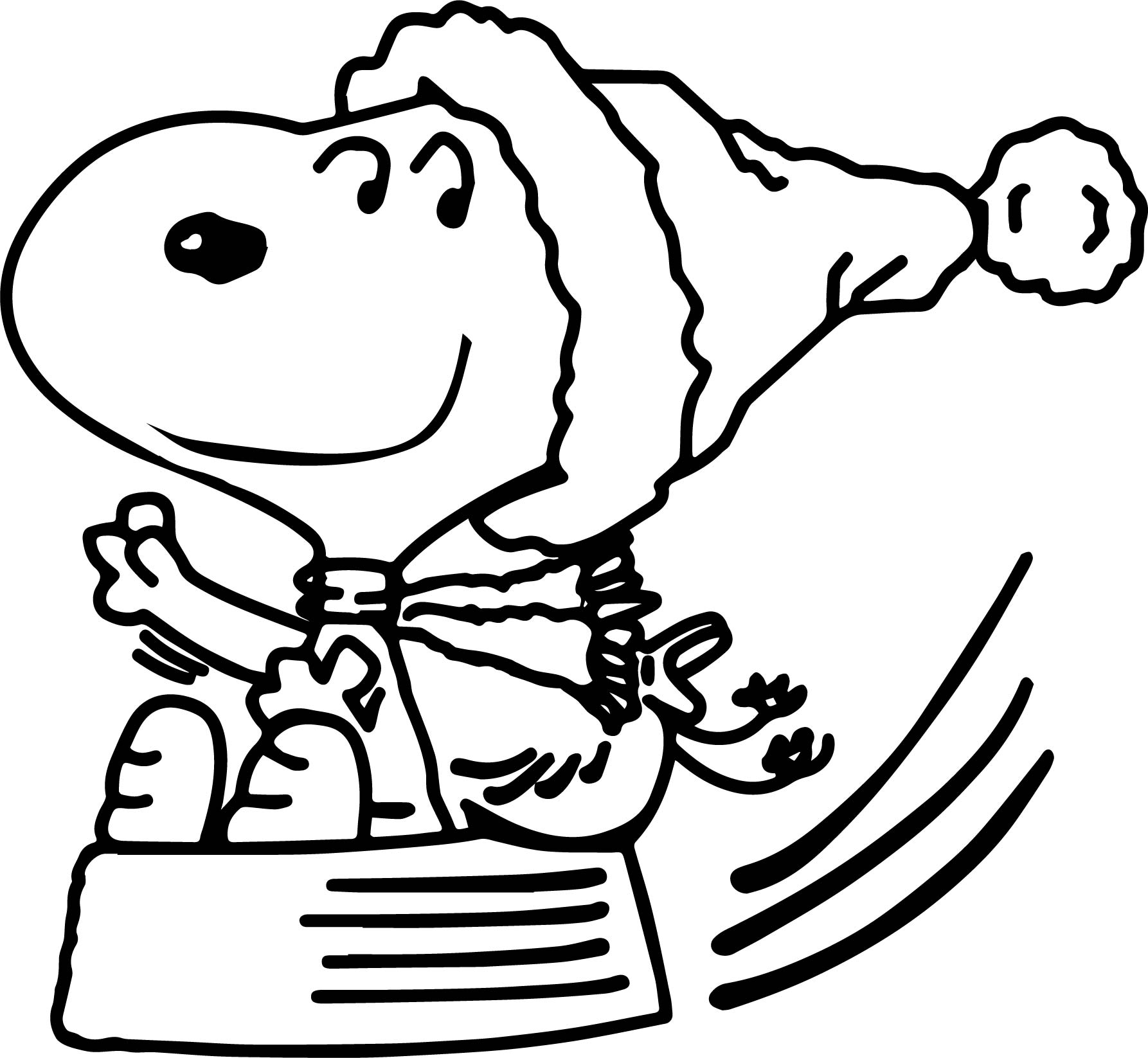 1786x1646 Snoopy Christmas Sleigh Coloring