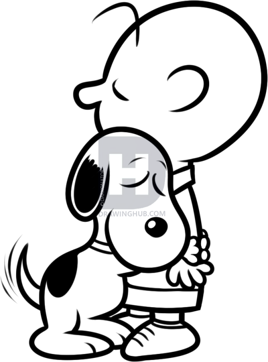533x720 How To Draw Charlie Brown And Snoopy, Step