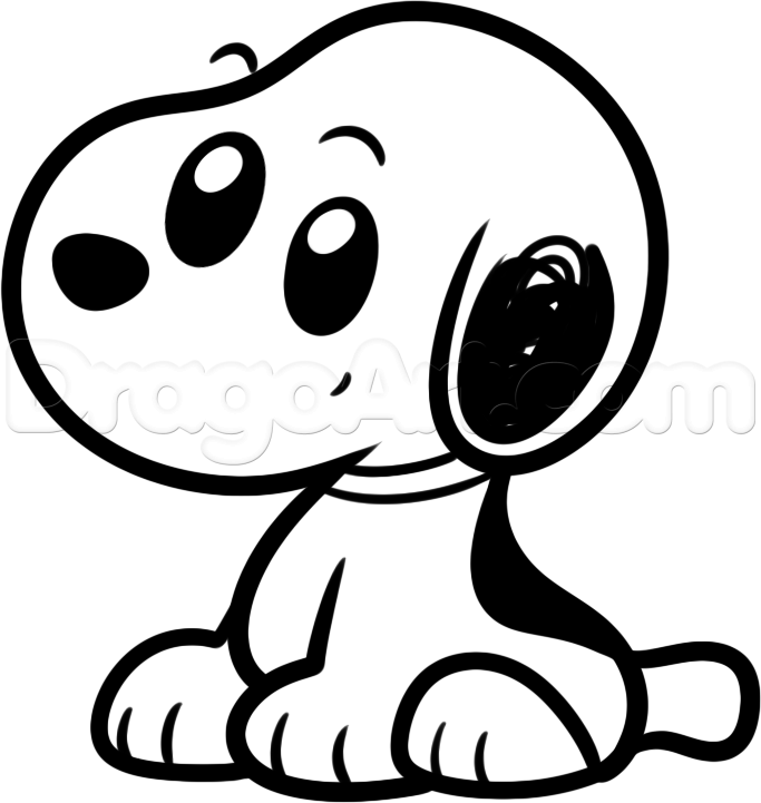 683x721 Step How To Draw Chibi Snoopy