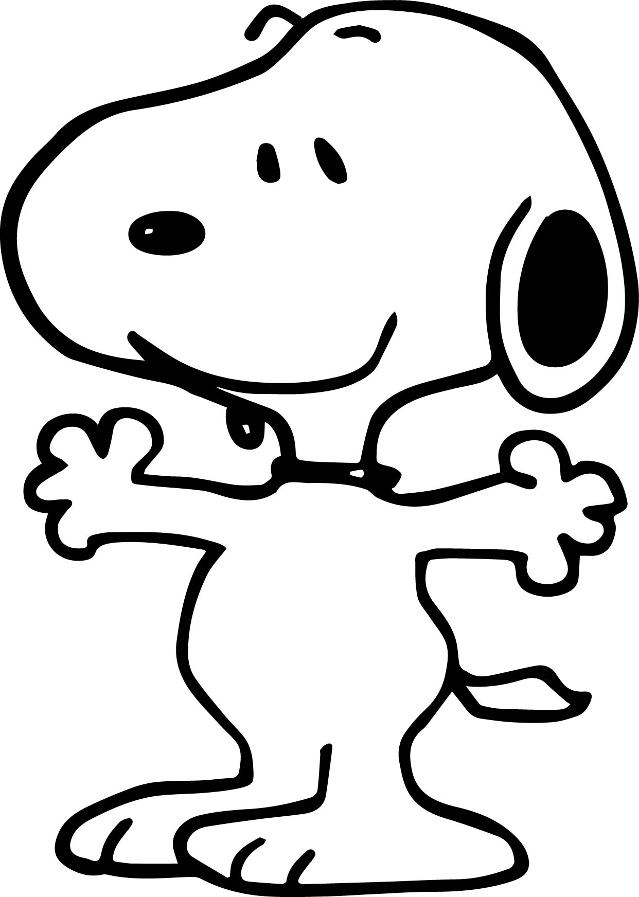 1242x1744 Draw Snoopy Coloring