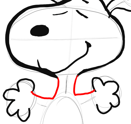 450x427 How To Draw Snoopy From Peanuts Charlie Brown With Drawing Steps