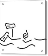 162x186 Snorkel Divers Dive Drawing