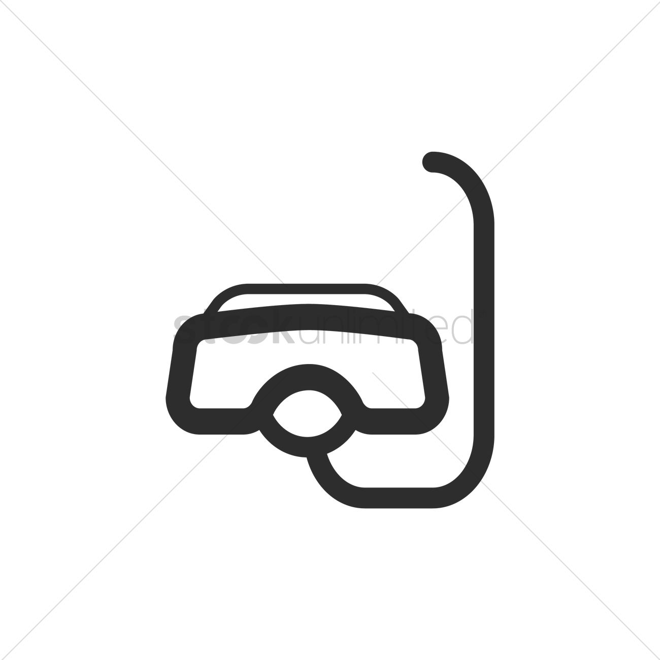 1300x1300 Snorkel Mask Vector Image