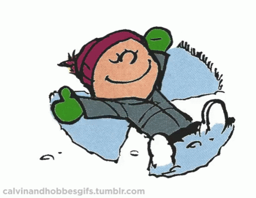 498x385 Snow Angel Charlie Brown Gif