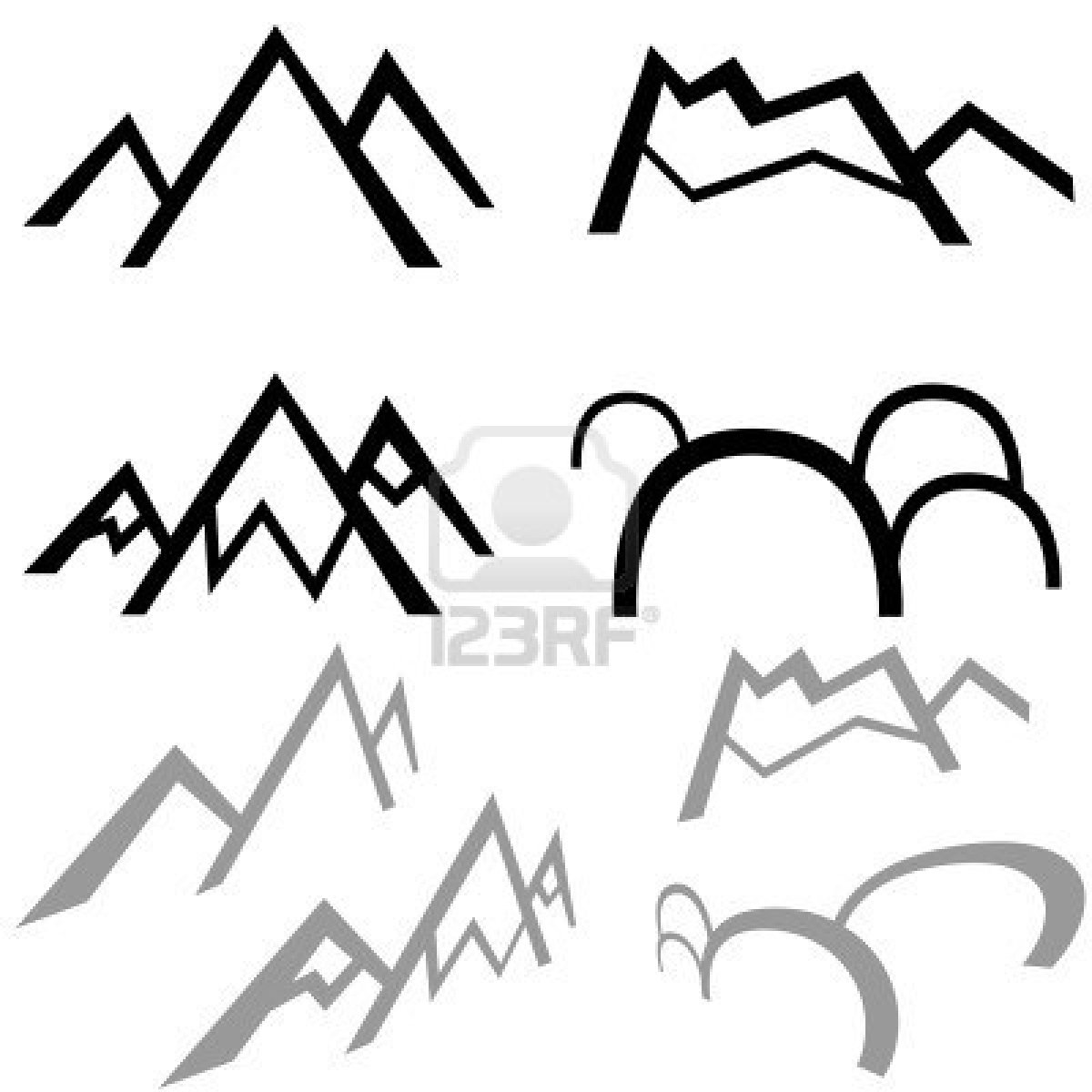 Snow Capped Mountain Drawing