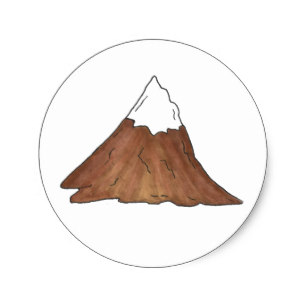 307x307 Snow Capped Mountain Stickers Zazzle