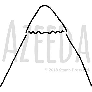 355x355 Azeeda 'snowcapped Mountain' Wall Stencil Template