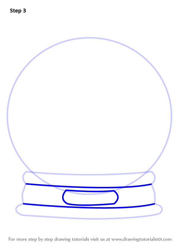 602x848 Learn How To Draw Snowglobe With Christmas Tree