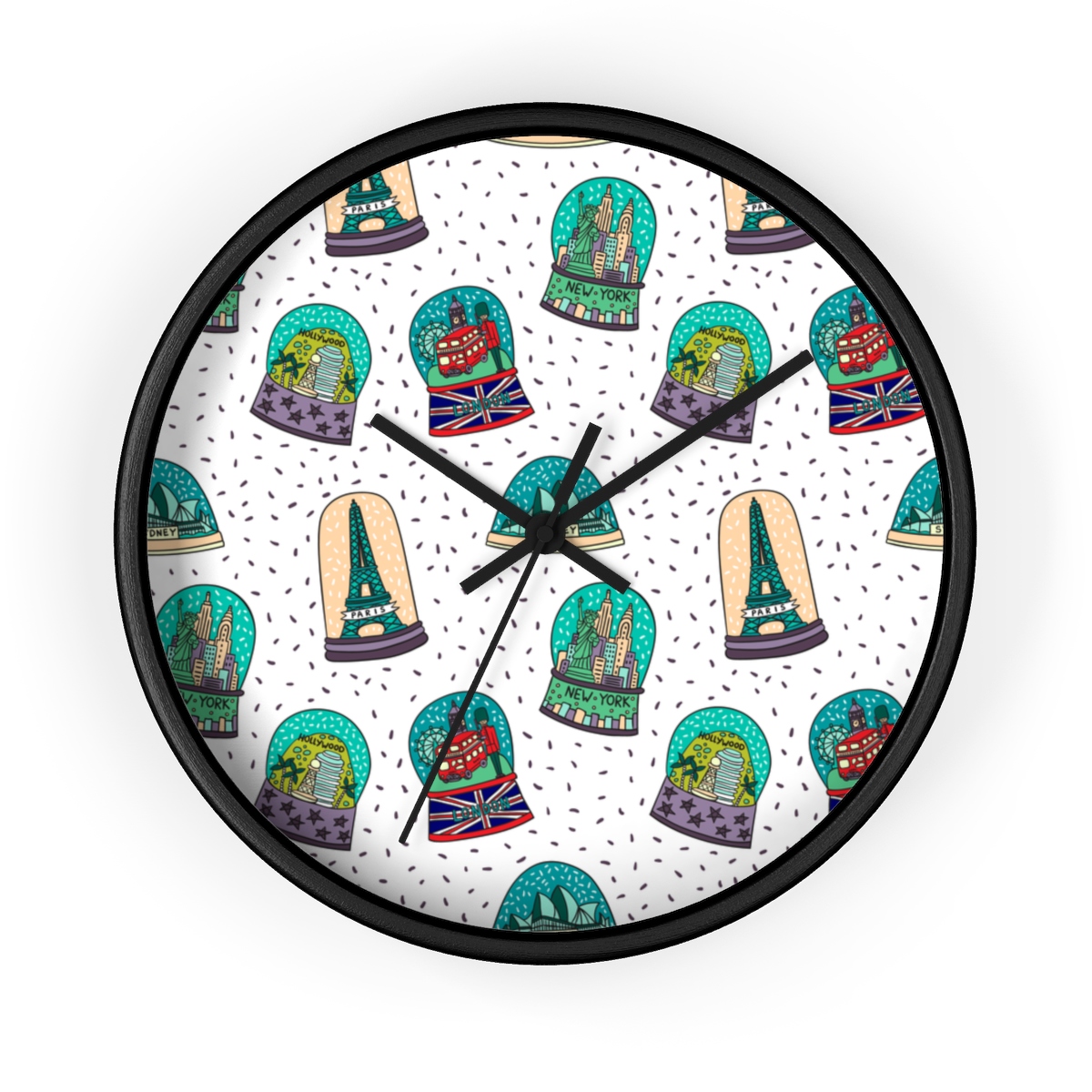 1200x1200 Queen Of Snow Globes Vintage Snow Globe Wall Clock