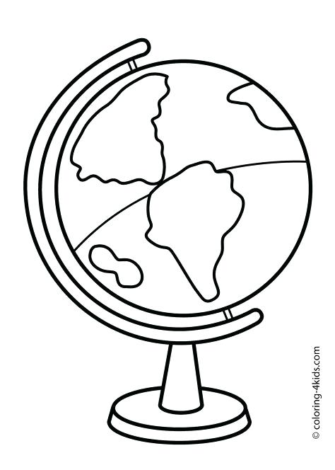 474x664 Free Globe Coloring Pages