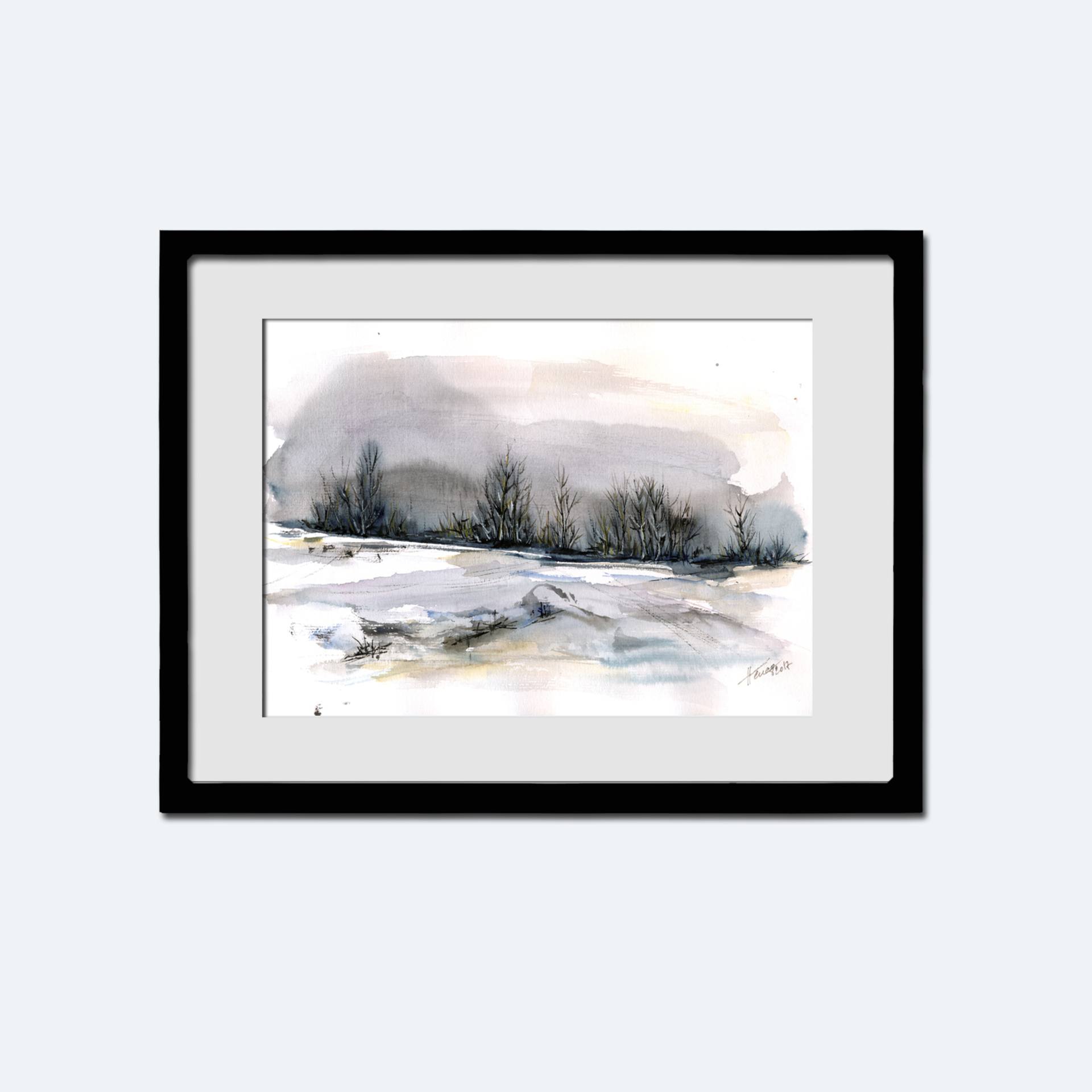 1920x1920 Winter Landscape Painting