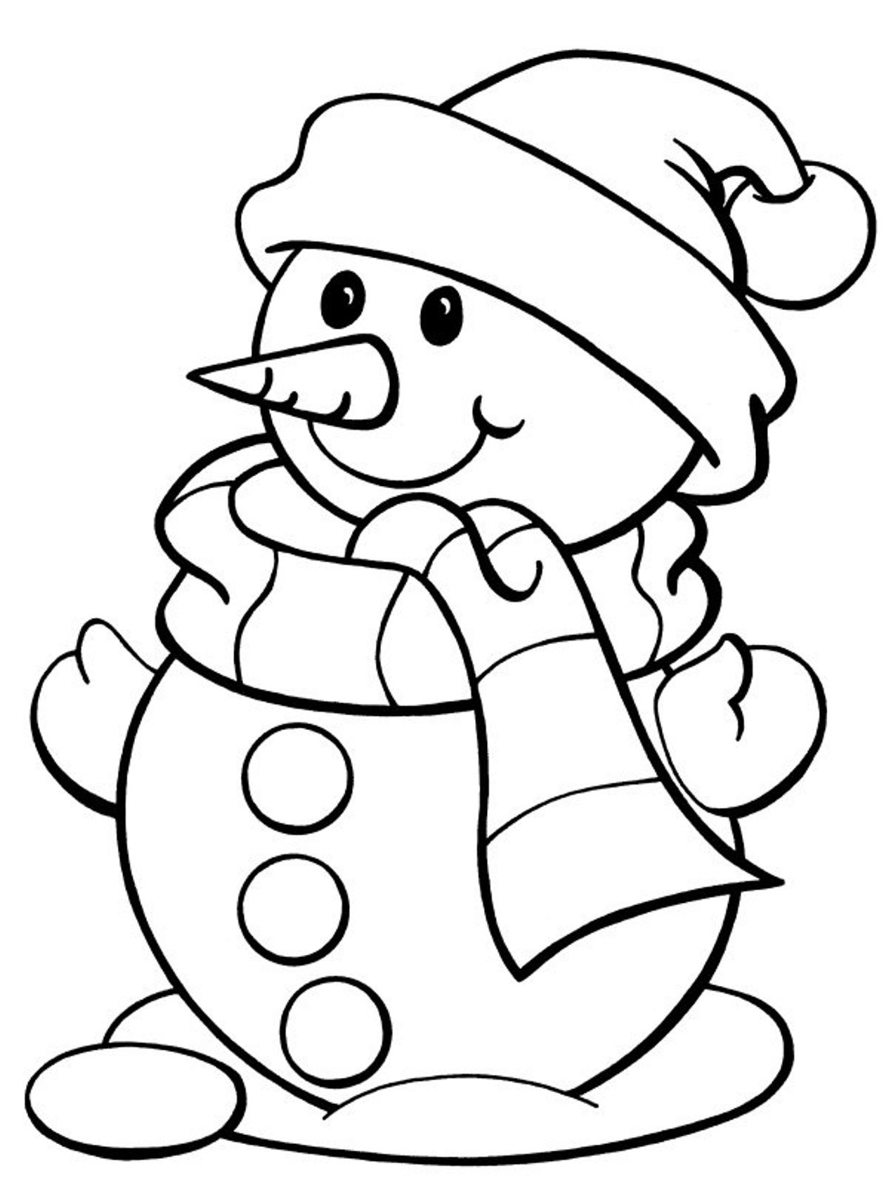 Snow Man Drawing