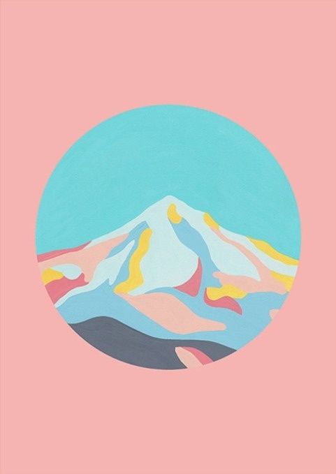 481x679 Mountainscape In Dusty Pink