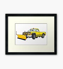 210x230 Cartoon Truck Snow Plow Drawing Framed Prints Redbubble