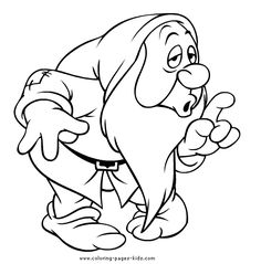 236x239 Snow White And The Seven Dwarfs Clipart Outline