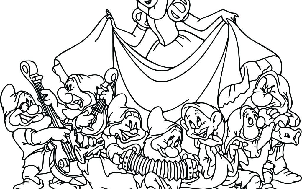 1024x640 Snow White Coloring Pages Free