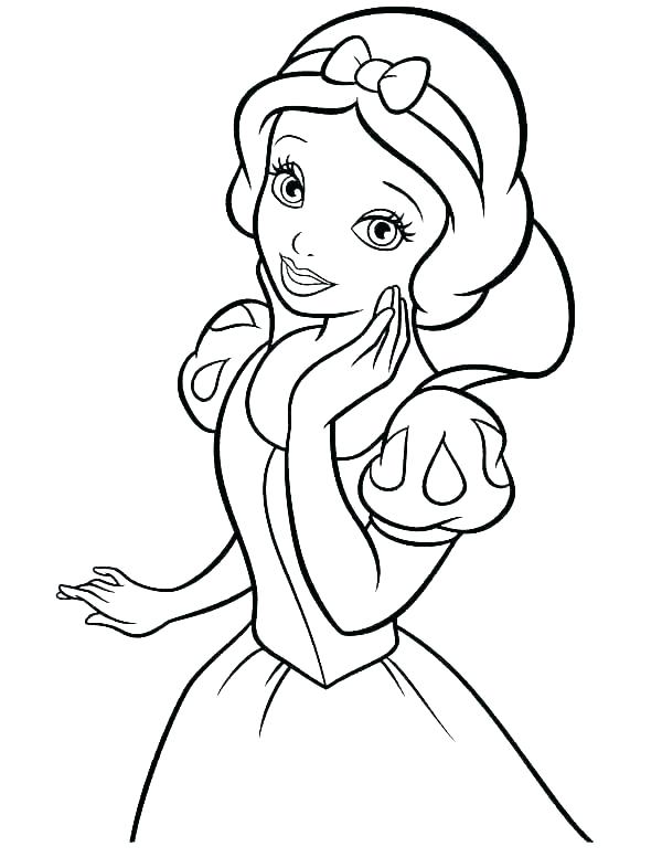 600x776 Coloring Snow White And Seven Dwarfs