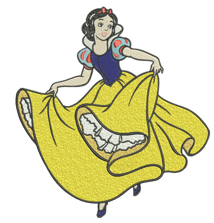 690x718 Machine Embroidery Design Files Snow White