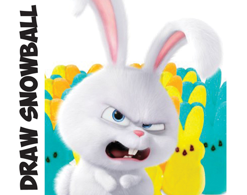 500x395 How To Draw Snowball The Bunny Rabbit From The Secret Life Of Pets