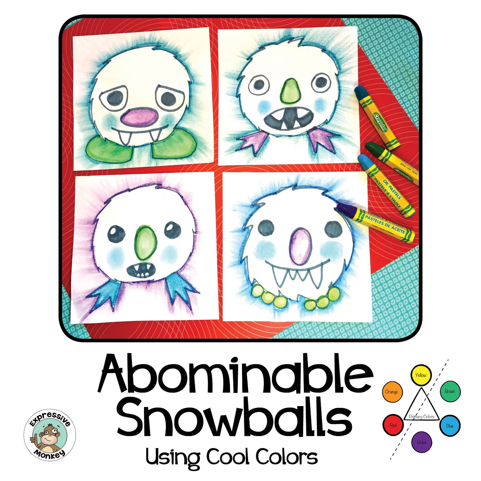 1600x1600 oil pastel technique for abominable snowballs expressive monkey