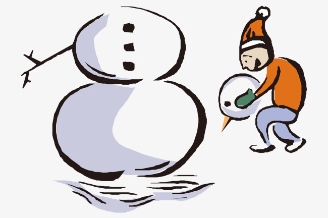 650x432 Cartoon Hand Drawing Vector Boy Snowball, Cartoon Characters, Hand