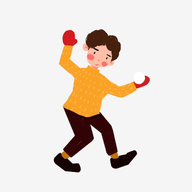 640x640 Snowball Boy Hand Drawn Design With Commercial Elements Painted